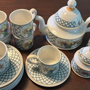 Villeroy & Boch Fruits basket tea set complete for 6